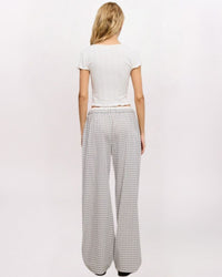 WAIST DETAIL GINGHAM PANT