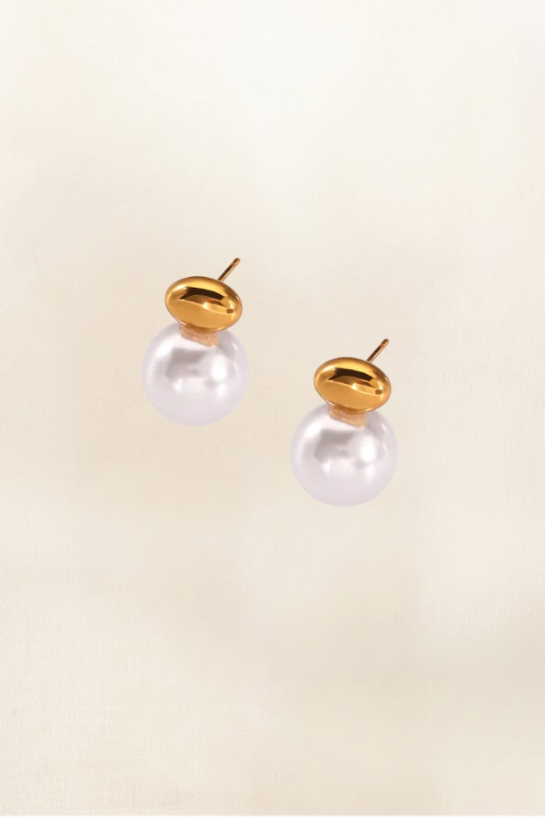 CHUNKY PEARL STACKED STUD