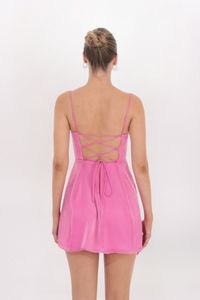 CORSET TOP LACED BACK DRESS