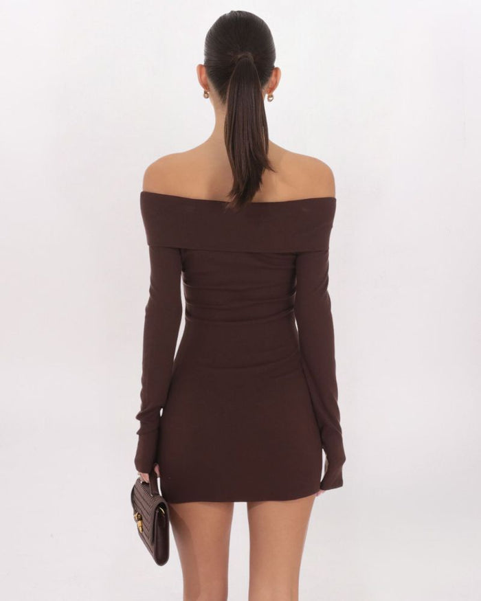 OFF SHOULDER HARDWARE DRESS