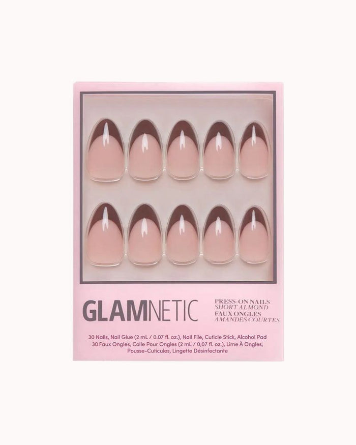 CHOCOLATE FRENCH TIP PRESS-ON NAILS