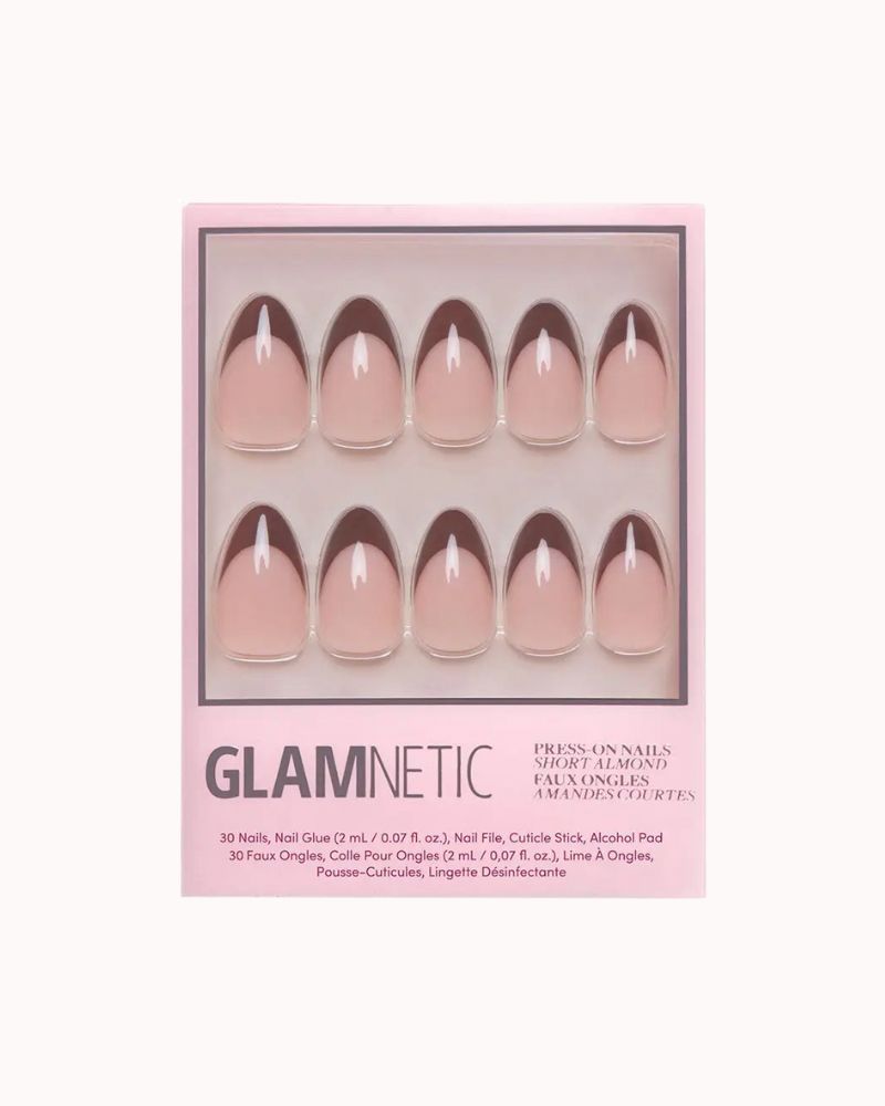 CHOCOLATE FRENCH TIP PRESS-ON NAILS