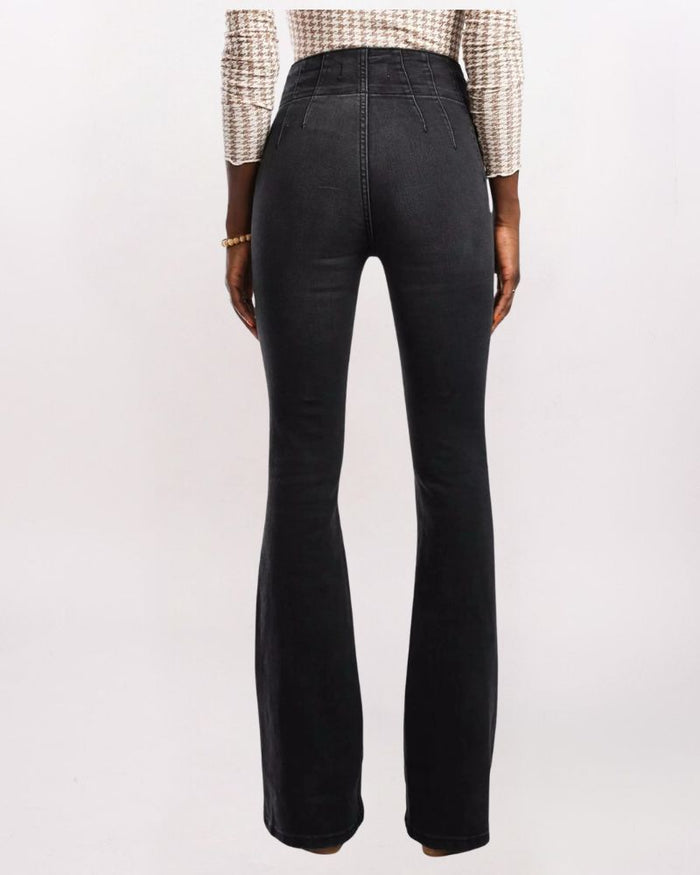 JAYDE DENIM FLARE, ONYX