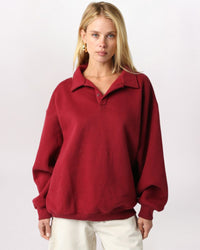 COLLARED SWEATSHIRT