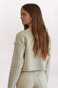 SHOULDER DETAIL COZY SWEATER