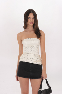 POLKA DOT TUBE TOP