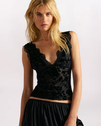 LOVED YOU FIRST TOP, BLACK