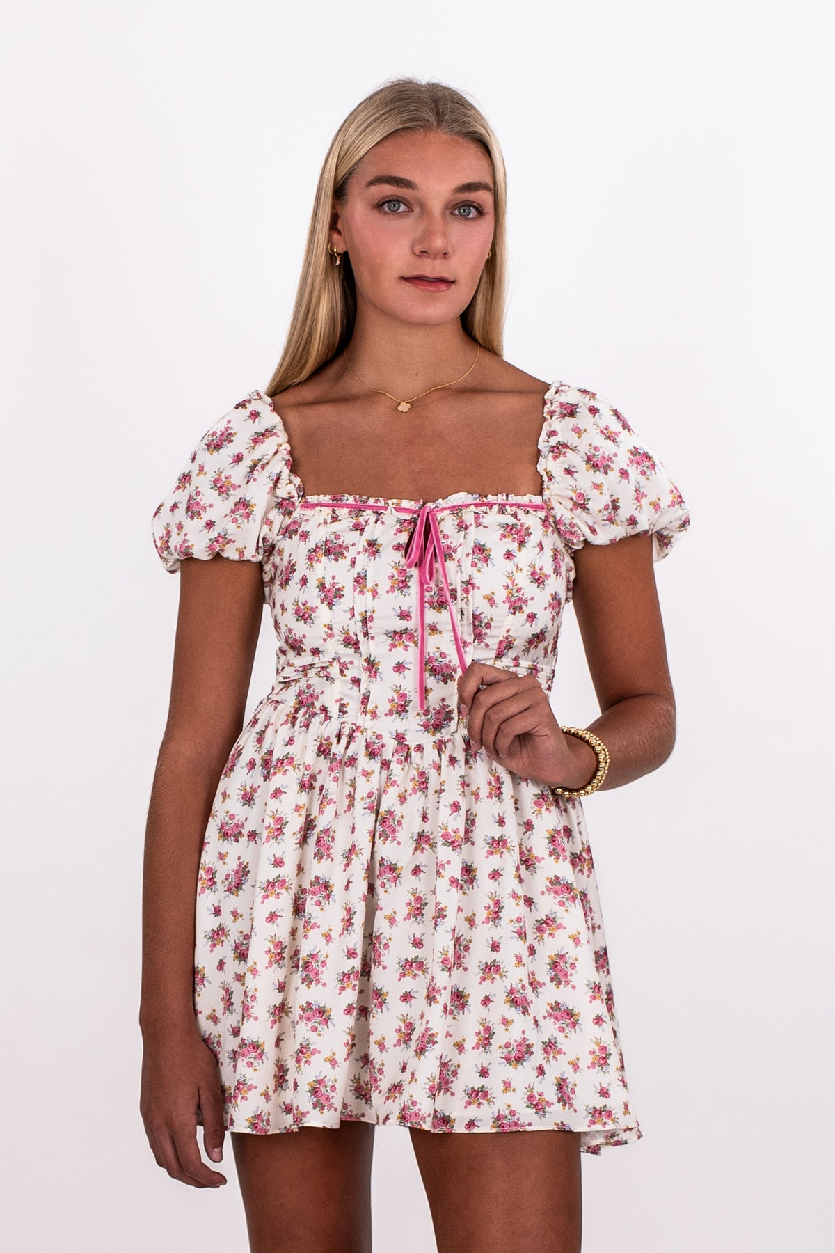 FLORAL ETIENNE MINI DRESS