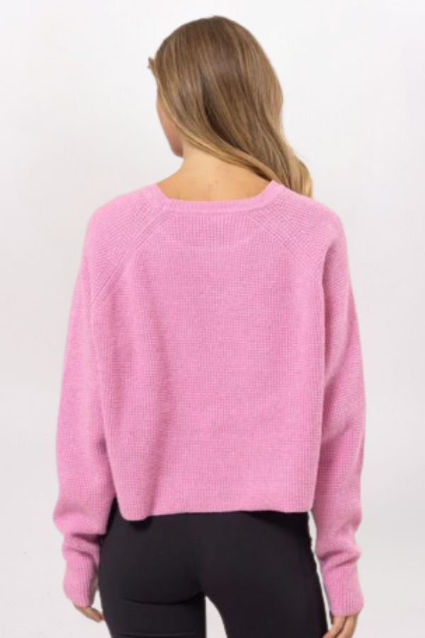 SLOUCHY WAFFLE SWEATER