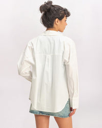POPLIN BUTTONDOWN, WHITE