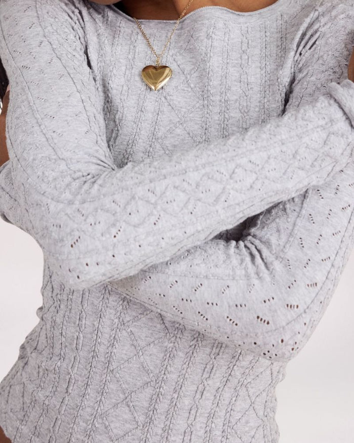 SO SOFT SEAMLESS MODAL CALBE TOP, H GREY