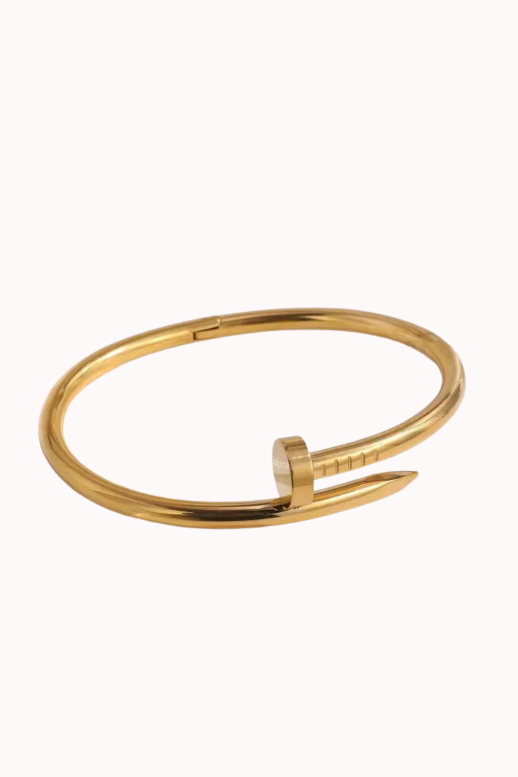 WRAPPED NAILHEAD BRACELET - 18K GOLD PLATED STAINLESS STEEL