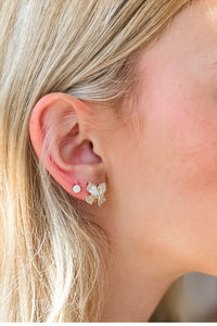 PAVE BOW STUD