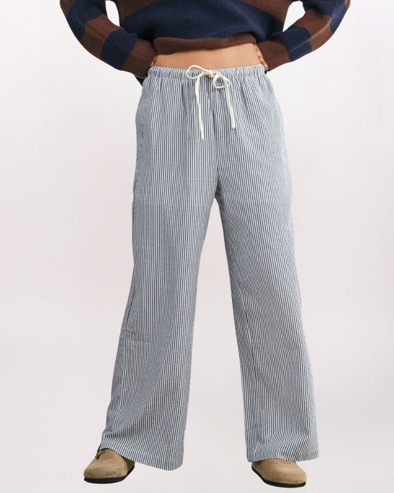 DRAWSTRING SEERSUCKER PANT