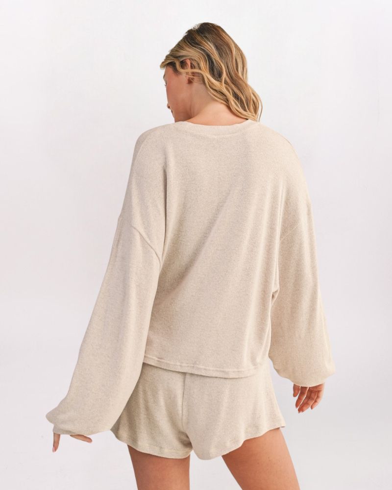 HACCI SWEATSHIRT, BEIGE