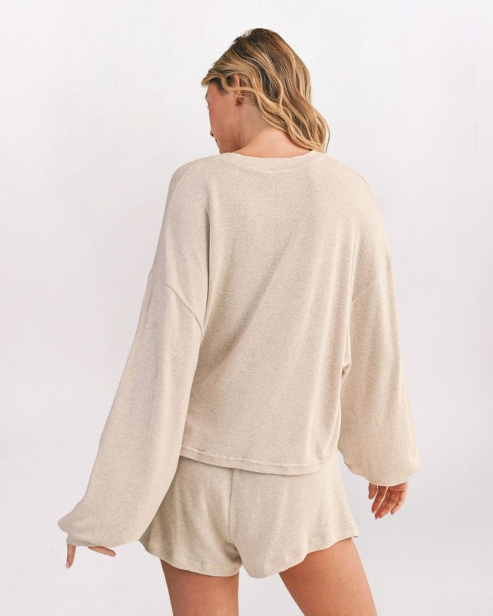 HACCI SWEATSHIRT, BEIGE