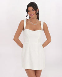 JACQUARD SQUARE NECK DRESS