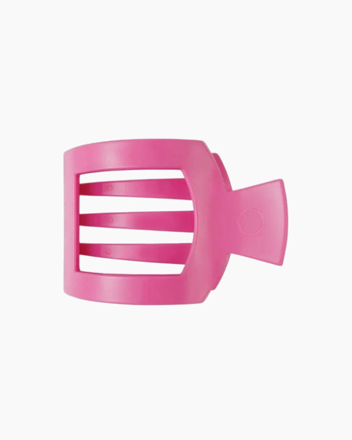 TELETIES - LARGE FLAT SQUARE CLIP, PARADISE PINK