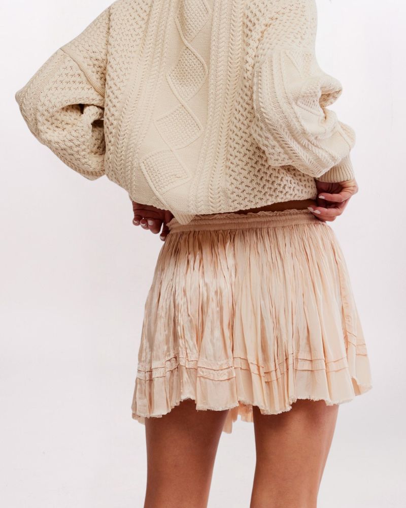 THIRD CHARM MINI SKIRT, BLUSH