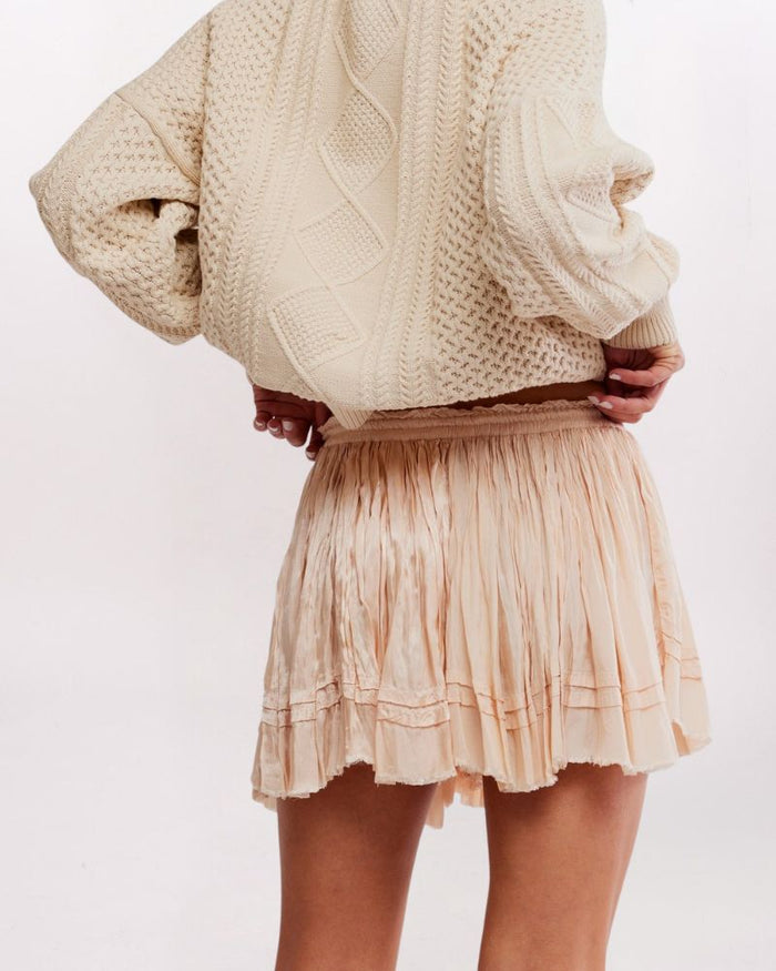 THIRD CHARM MINI SKIRT, BLUSH