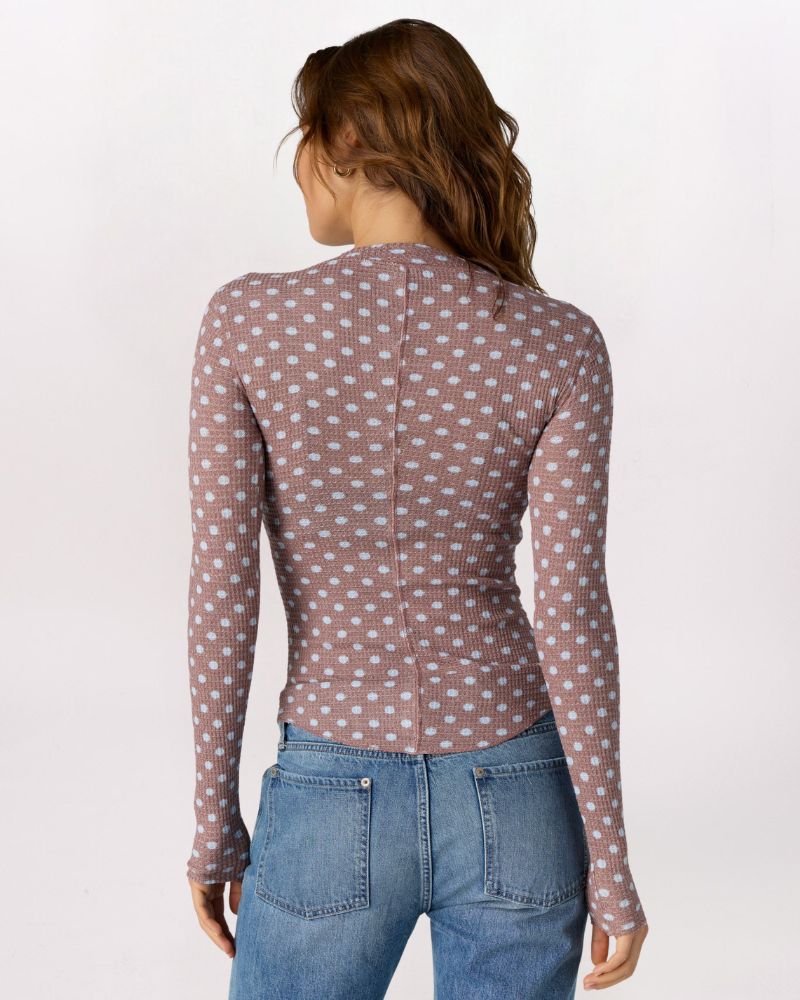 GOING PLACES DOTS CARDIGAN, CHOCOLATE