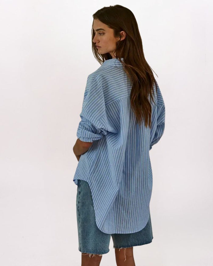 STRIPES SLOUCHY BUTTONDOWN