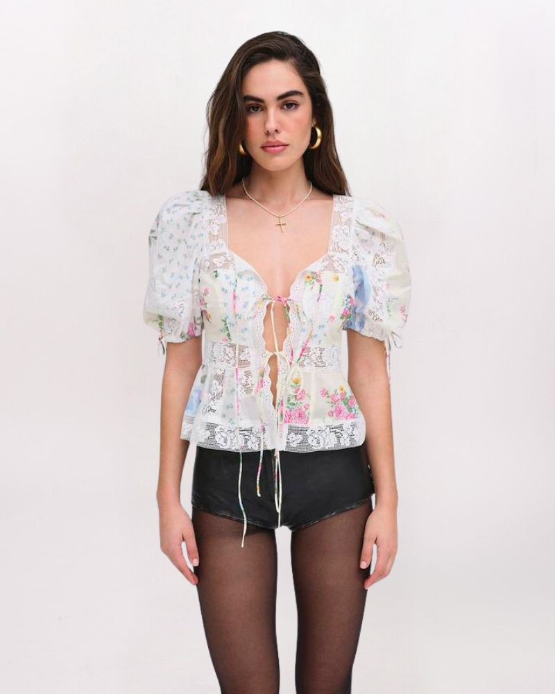 SS PATCHWORK VIOLETTE TOP