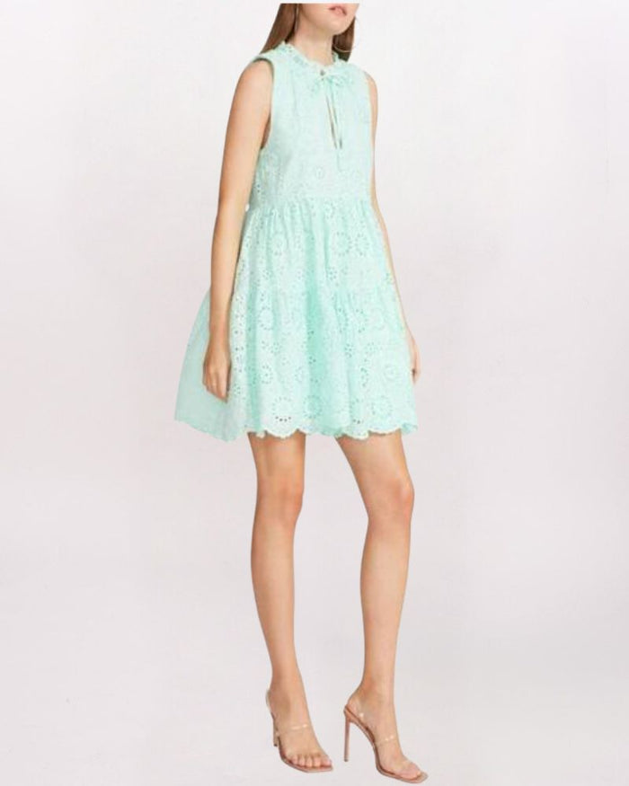SL PAPAYA FLOUNCE DRESS, BAY GREEN