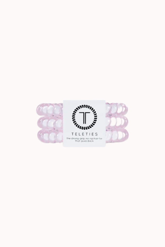 TELETIES - SMALL 3 PACK TELETIES, ROSE WATER PINK