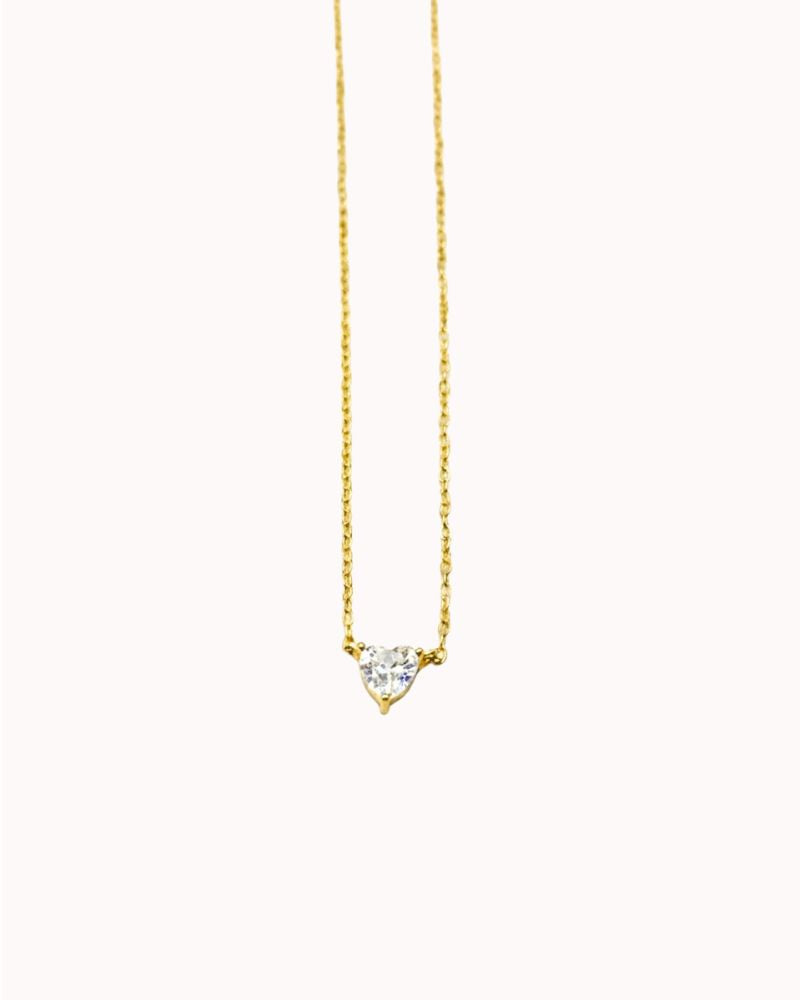 DAINTY CZ HEART NECKLACE