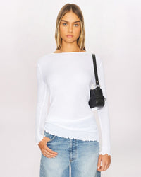 LS LONG NIGHTS LAYERING TOP, OPTIC WHITE