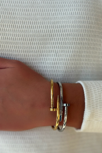 WRAPPED NAILHEAD BRACELET - 18K GOLD PLATED STAINLESS STEEL