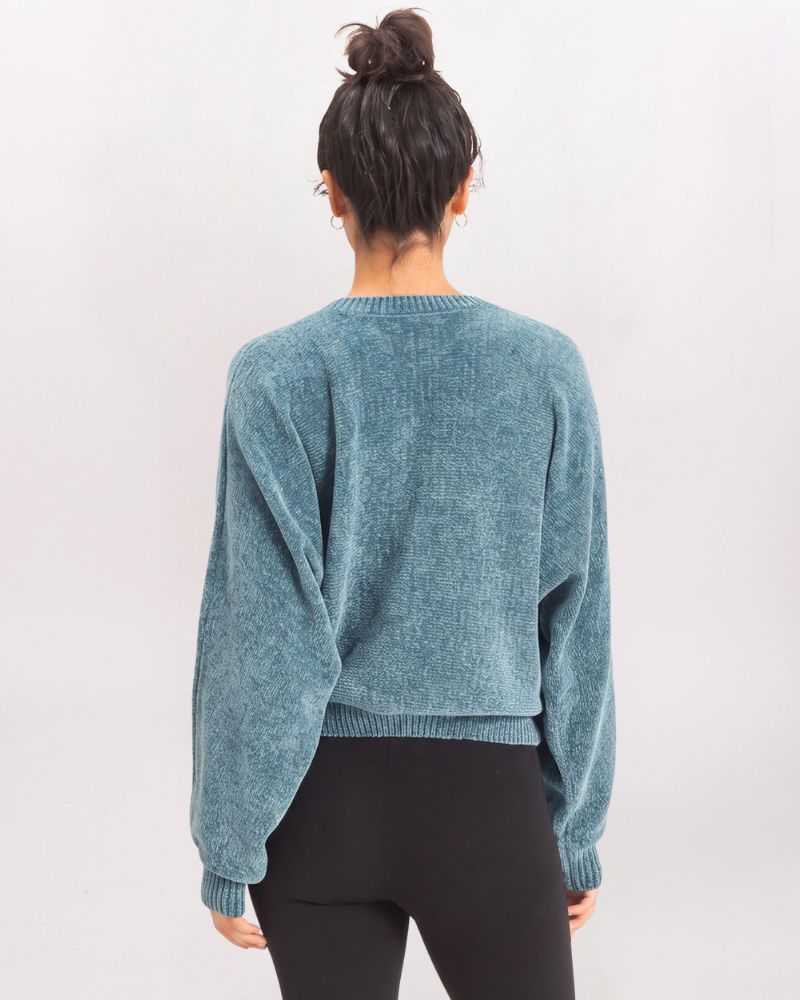 LS OVERSIZED CREW SWTR, DUSTY BLUE