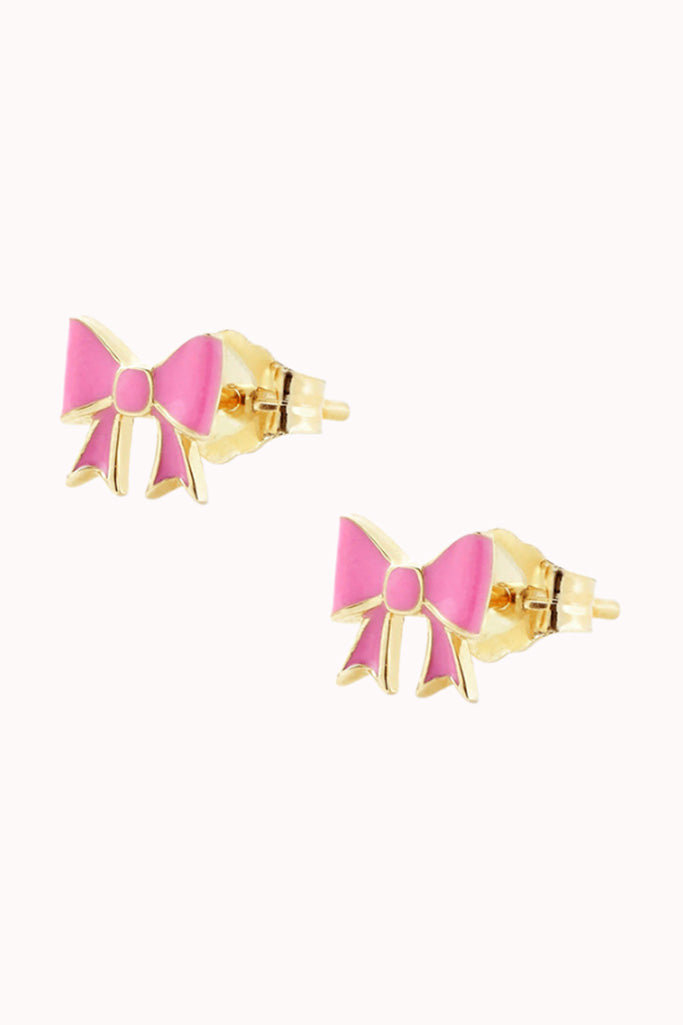 ENAMEL BOW STUD