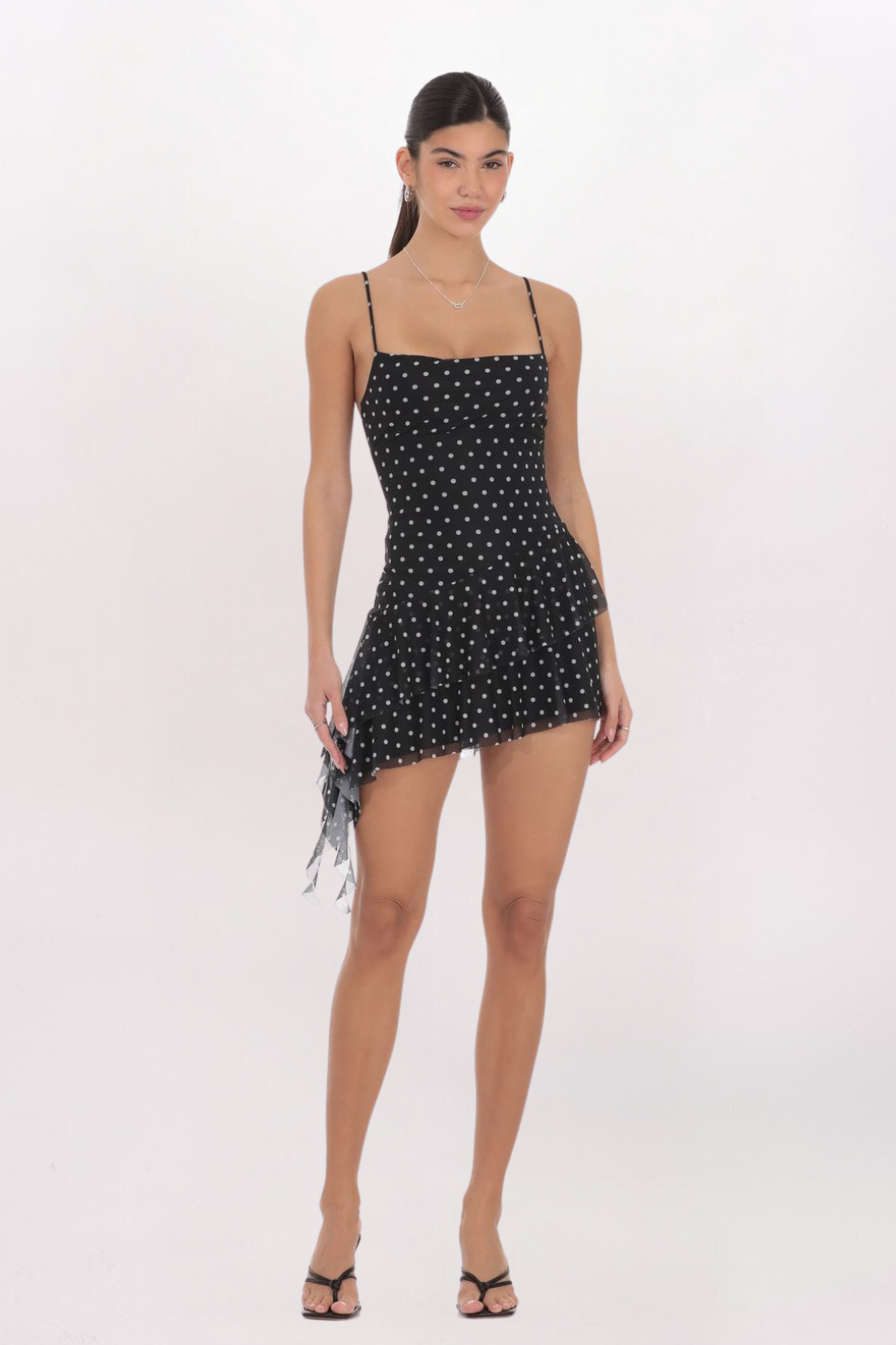 POLKA DOT TASSEL DRESS