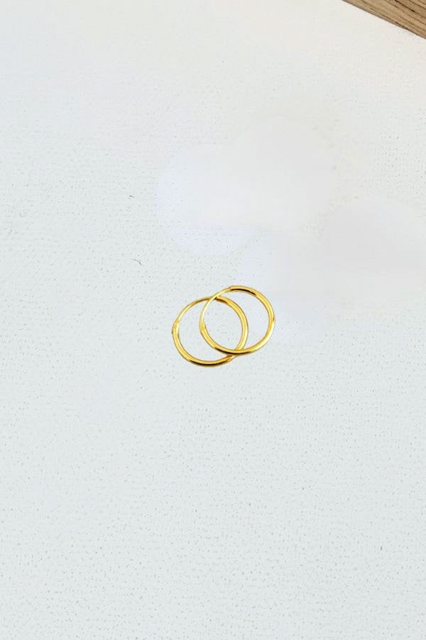 12MM HOOP  - S925 & 14K GD