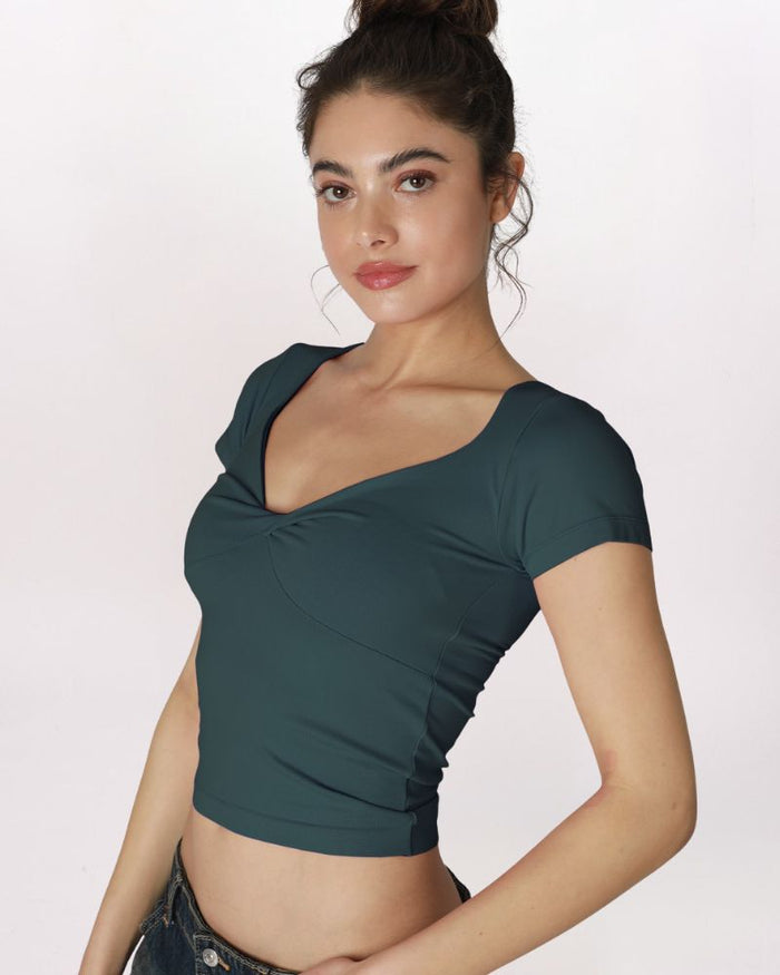 TWIST FRONT TOP, FOREST NIGHT