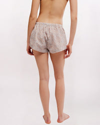 CROSS MY HEART PLAID BOXER, IVORY COMBO