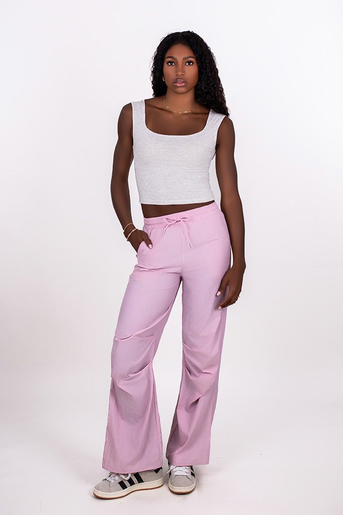 DRAWSTRING DETAIL WIDE LEG PANT