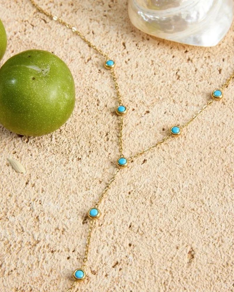 NASH TURQUOISE LARIAT NECKLACE