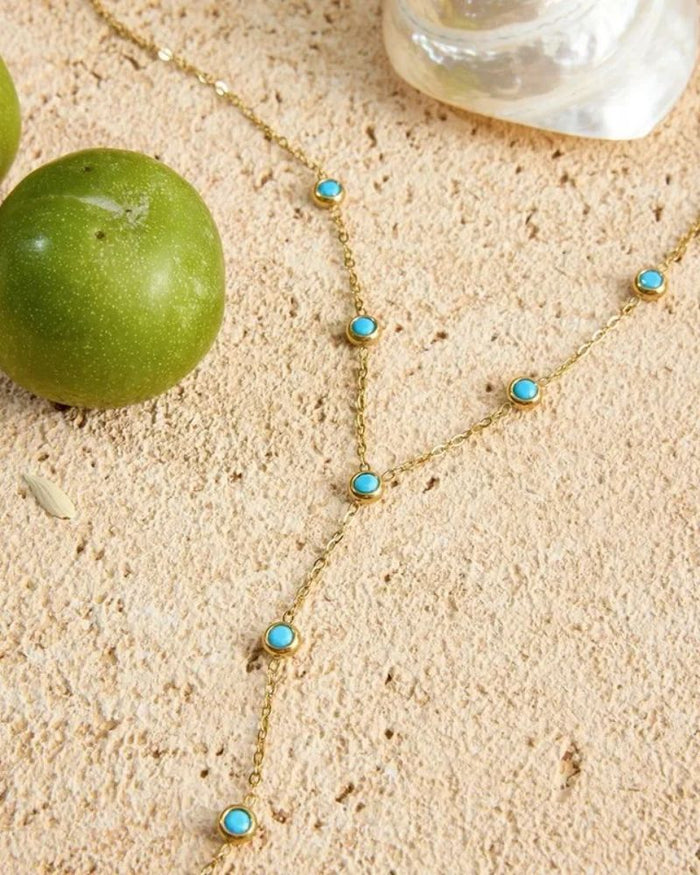 NASH TURQUOISE LARIAT NECKLACE