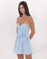 FLORAL CORSET A-LINE DRESS