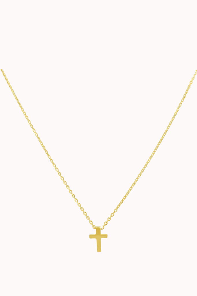 TINY CROSS NECKLACE