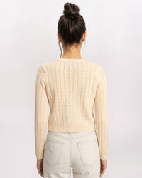 CLEAN CARDIGAN, CREAM