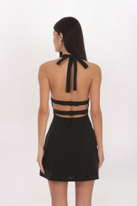 STRAPPY HALTER DRESS