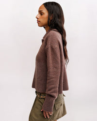 TRADING UP POLO SWEATER, ENC OAK MEL