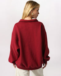COLLARED SWEATSHIRT
