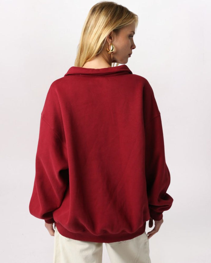 COLLARED SWEATSHIRT