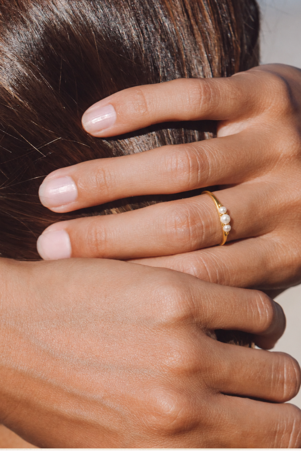 AINSLEY TRIPLE PEARL RING
