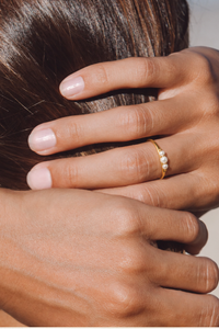 AINSLEY TRIPLE PEARL RING